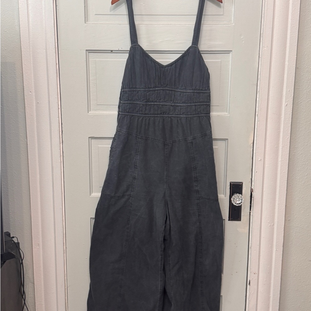 Free People Black Sleeveless Jumpsuit